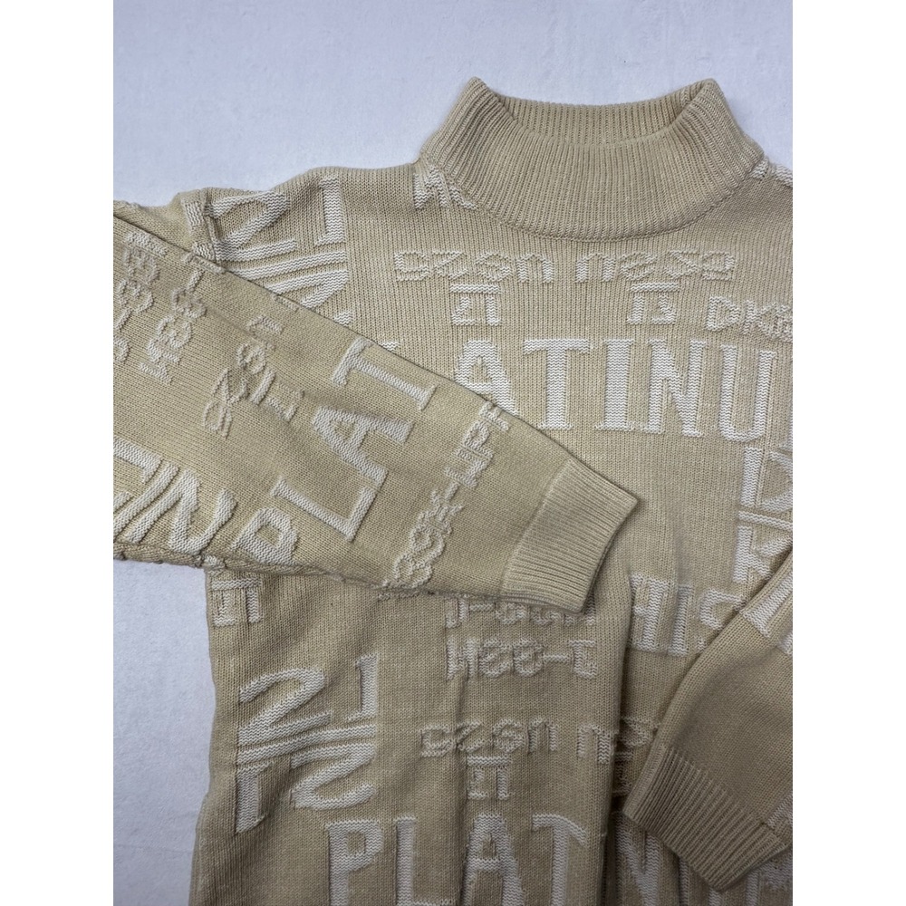 Bare Fox Urban Gear Platinum‎ History Knit Mock Neck Sweater Men's XL